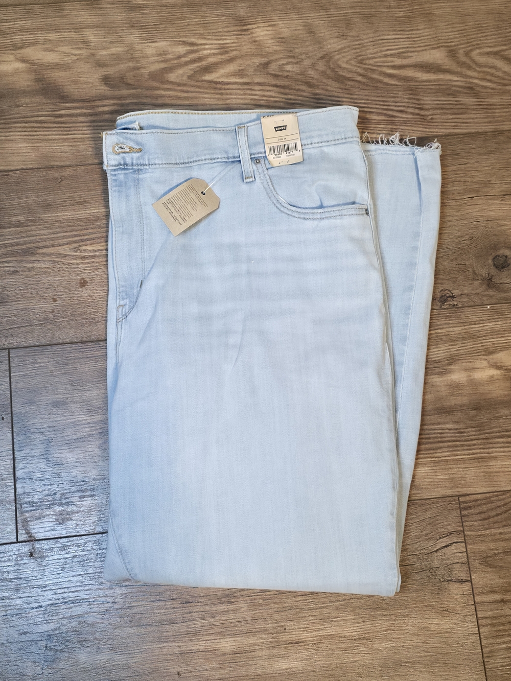 Levi's Light Blue High-Rise Slim Straight Jeans Size 24W